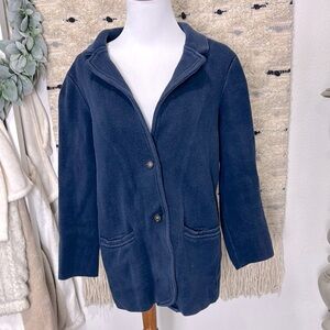 Cozy Navy sweater blazer Jacket size M